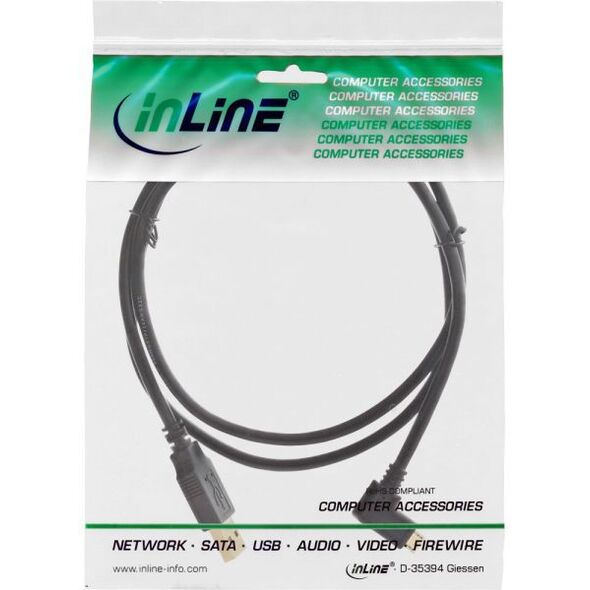 Kabel USB InLine USB-A - microUSB 1 m Czarny (31710T)