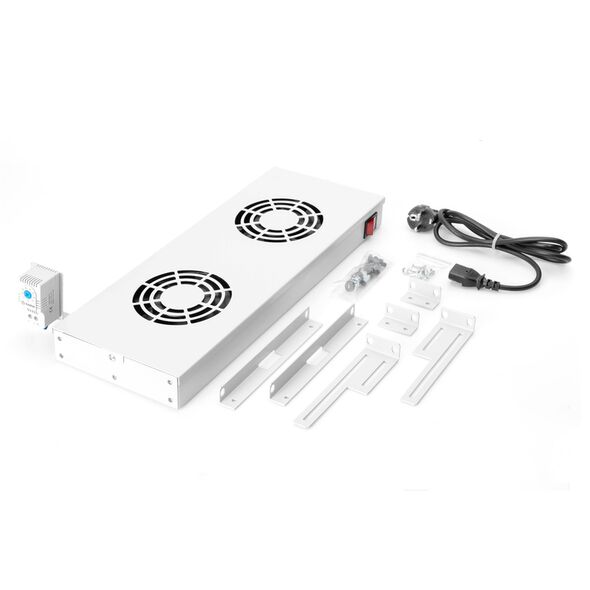 Digitus Klimatyzator 483mm 2 wentylatory Szary (DN-19 FAN-2-HO)