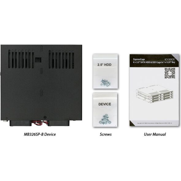 Kieszeń Icy Dock 6 dysków SSD, SATA3 (MB326SP-B)