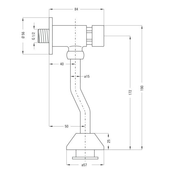 Deante Bateria pisuarowa czasowa typu press (BCH 098L)