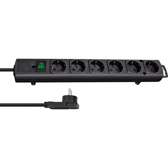 Listwa zasilająca Brennenstuhl Comfort-Line 6 gniazd 2 m czarna (1153300100)