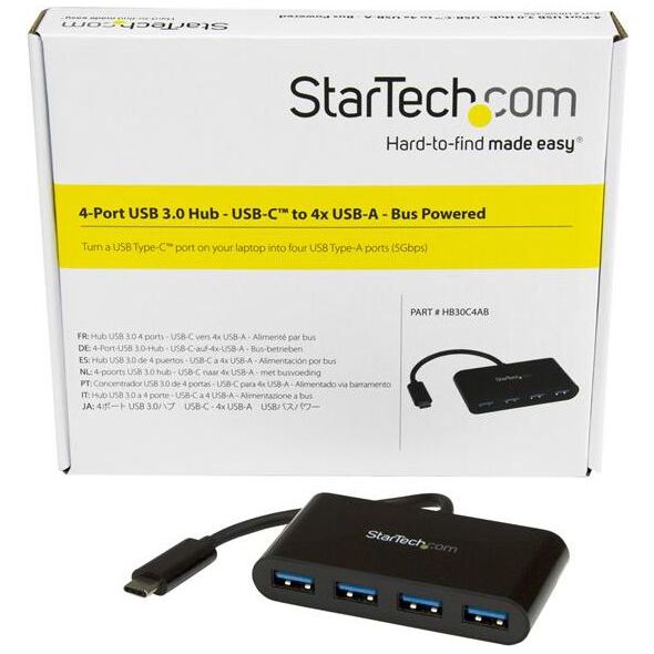 HUB USB StarTech 4x USB-A 3.0 (HB30C4AB)