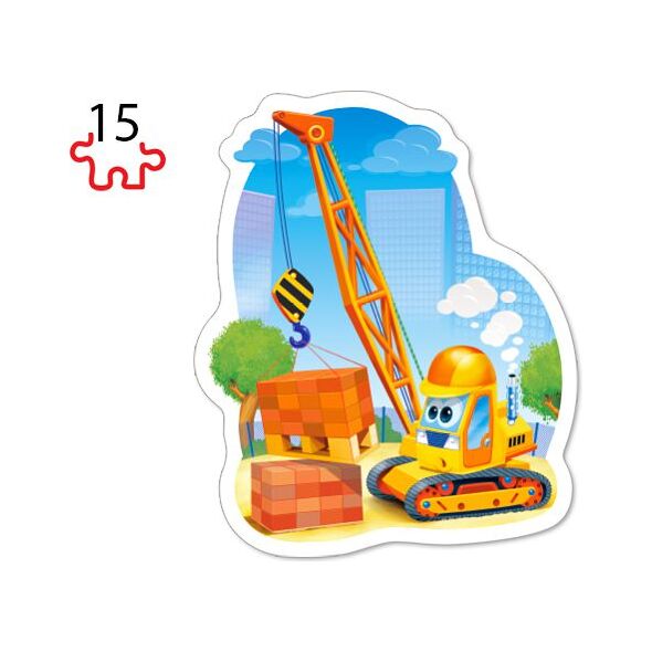 Castorland Puzzle x4 - Pojazdy budowlane (229447)