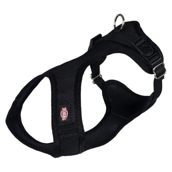 Trixie Miękkie szelki, S–M: 35–60 cm/20 mm, czarny