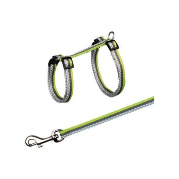 Trixie Szelki dla kota ze smyczą Freshline Spot ,nylon, 27–45 cm/10 mm, 1.20 m