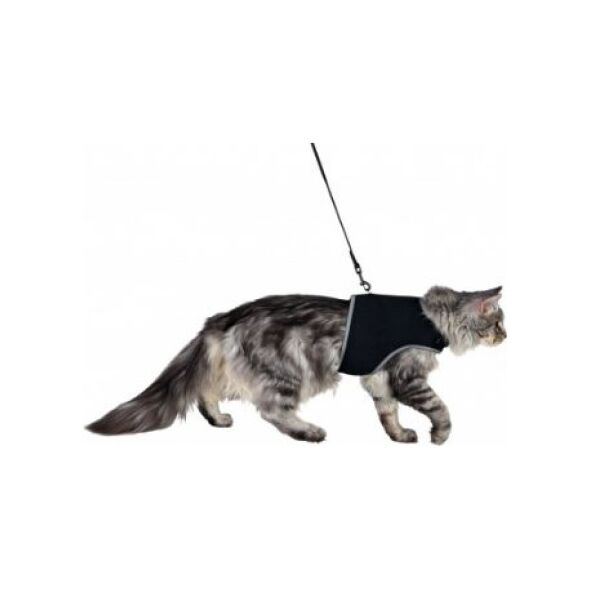 Trixie Szelki dla kota ze smyczą, XXL, 36–54 cm, 1,20 m, czarne