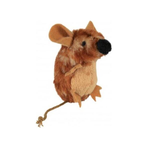 Trixie Zabawka Mysz stojąca, brązowa (z dźwiękiem), 8 cm