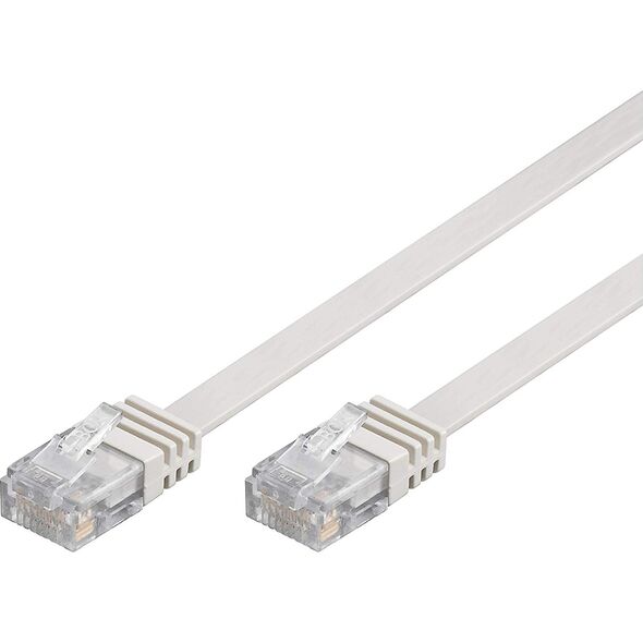 Goobay Patchk. Cat5e U/UTP flach wh 7,00m - 93362