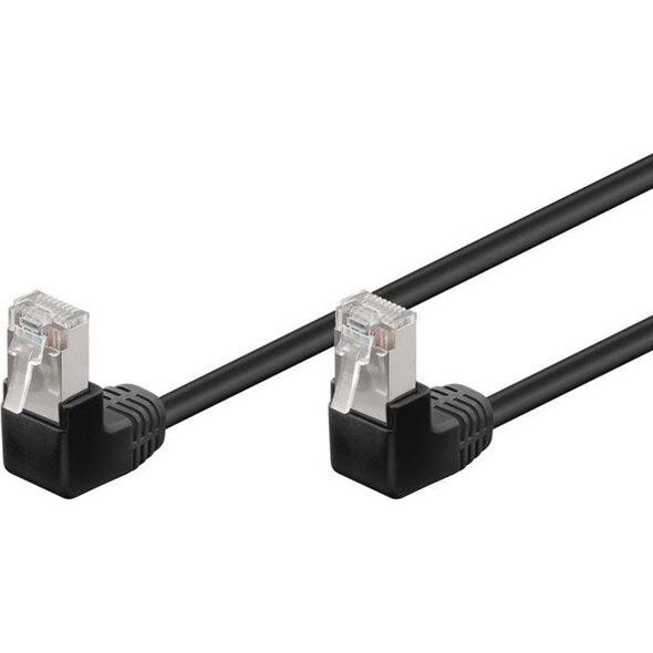 Goobay Patchcord CAT5e, F/UTP, kątowy 2x90°, 1m (96078)