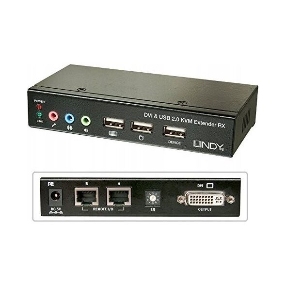 Przełącznik Lindy Ca6 KVM Extend DVI USB Audio 50m Extend DVI USB 2 50m Cat6 - 39377