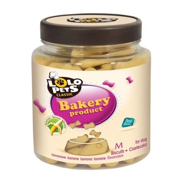 Lolo Pets Classic Ciastka - Kości bananowe w słoikach M - 210g