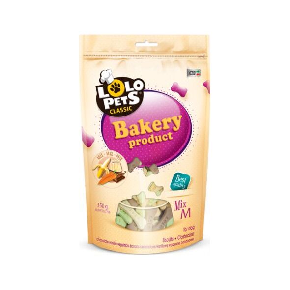Lolo Pets Classic Ciastka - Kości mix w folii doypack M - 350g