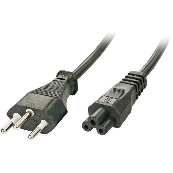 Kabel zasilający Lindy IEC320-C5f, czarny 2m (30412)