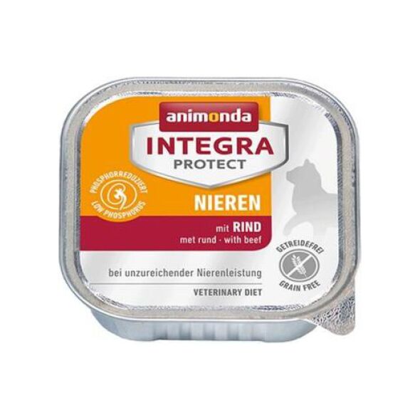 Animonda Integra Protect Nieren dla kota - z wołowiną tacka 100g