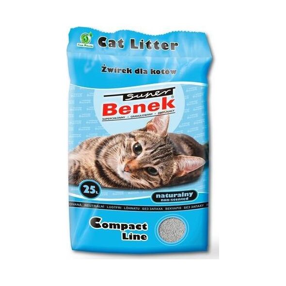 Żwirek dla kota Super Benek Compact Naturalny 25 l