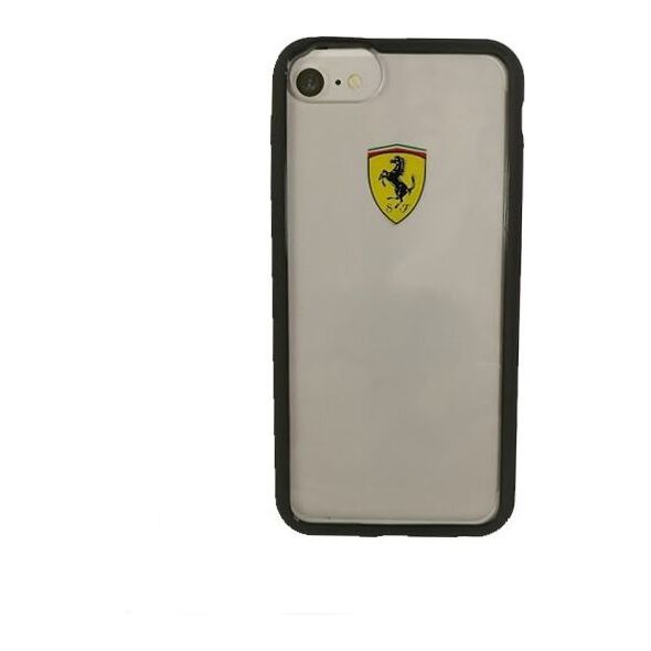 Ferrari Etui hardcase iPhone 7 transparent czarny (FEHCRFP7BK)