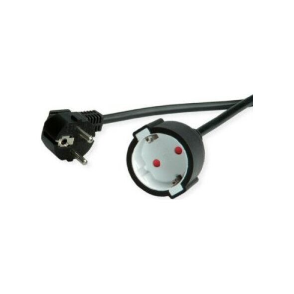 Value VALUE Schuko extension cable black 230V 5m 196,85inch - 19.99.1167