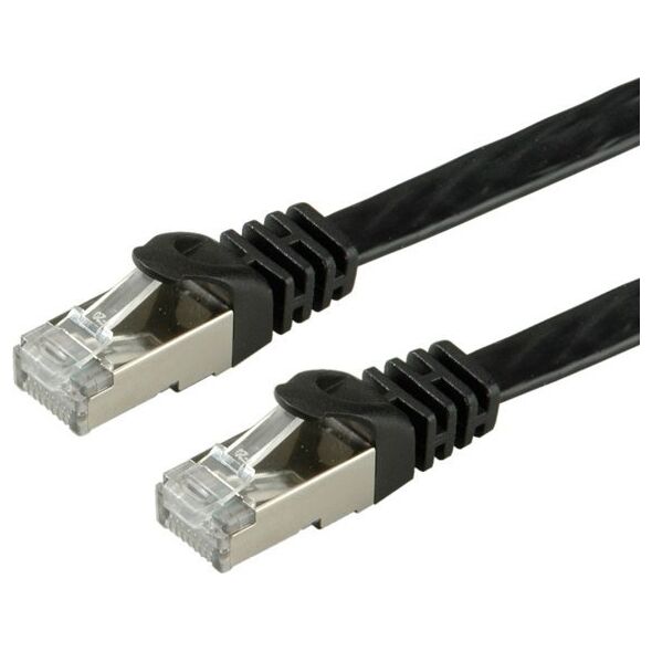 Value VALUE FTP patch cables Kat6 flat schwarz 5m 196,85Zoll - 21.99.0975