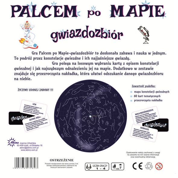 Abino Palcem po mapie Gwiazdozbiór