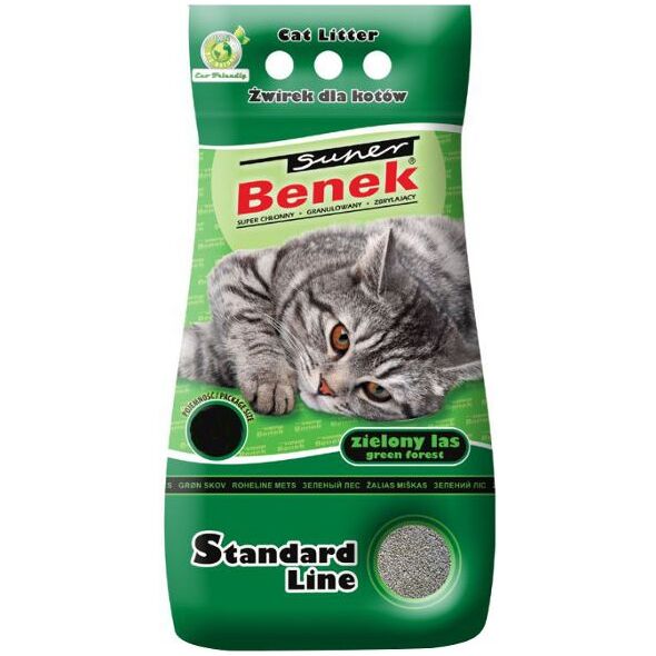 Żwirek dla kota Super Benek Standard Zielony las 25 l