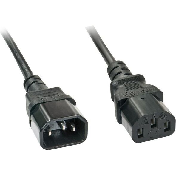 Kabel zasilający Lindy C14 - C13, 2m, czarny (30331)