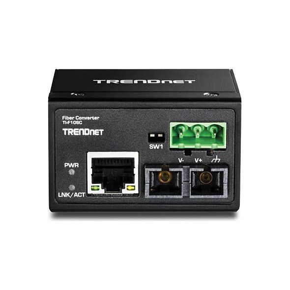 Konwerter światłowodowy TRENDnet 100Base-FX MM. SC, 2km, IP 30 (TI-F10SC)