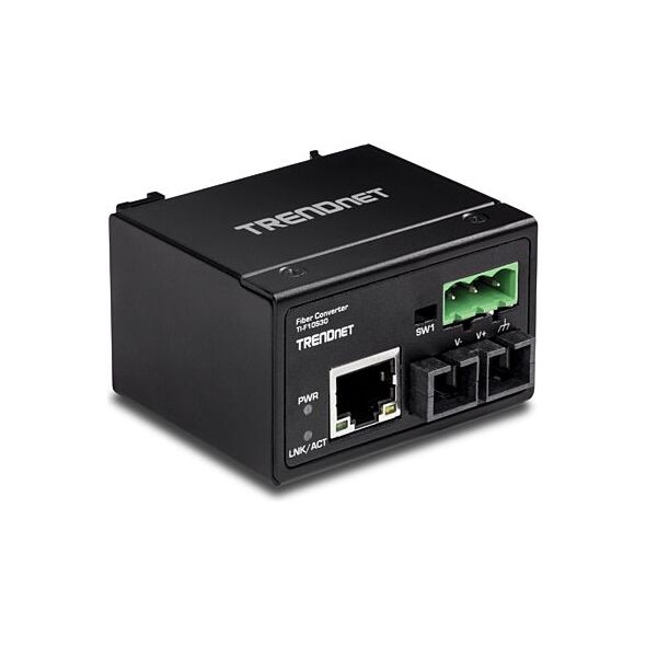 Konwerter światłowodowy TRENDnet 100Base-FX SM. SC, 30km, IP 30 (TI-F10S30)