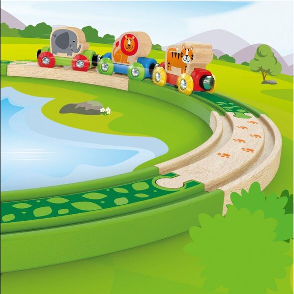 Hape TRAIN Zestaw torów dżungla (587254)