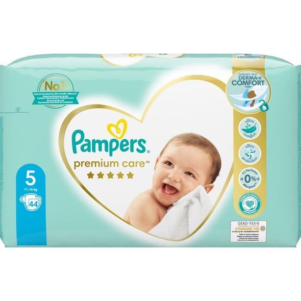 Pampers Pieluchy Premium Care 5, 11-16 kg, 44 szt.