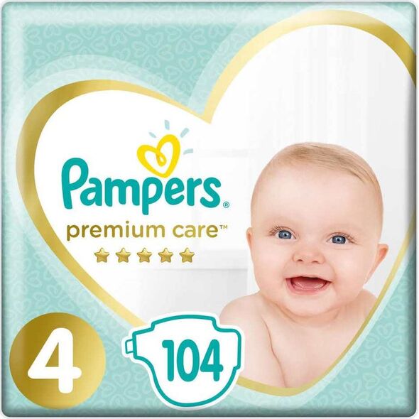 Pampers Pieluchy Premium Care 4, 9-14 kg, 104 szt.