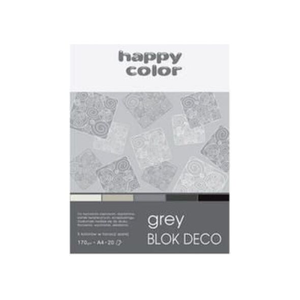 Happy Color Blok techniczny A4 20k szary