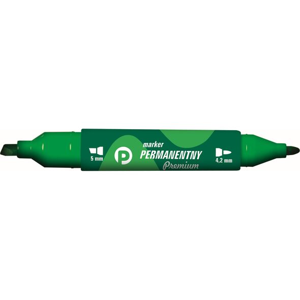 Tetis Marker permanentny zielony 2 Ĺ›ciÄ™te koĹ„cĂłwki
