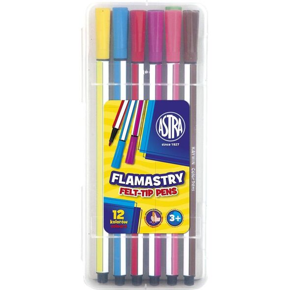 Astra Flamastry heksagonalne 12 kolorów (314115001)