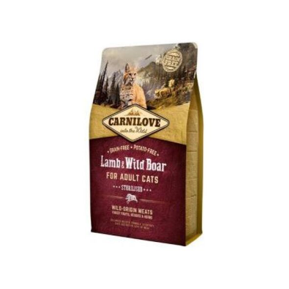 Carnilove 6kg KOT STERILISED LAMB WILD