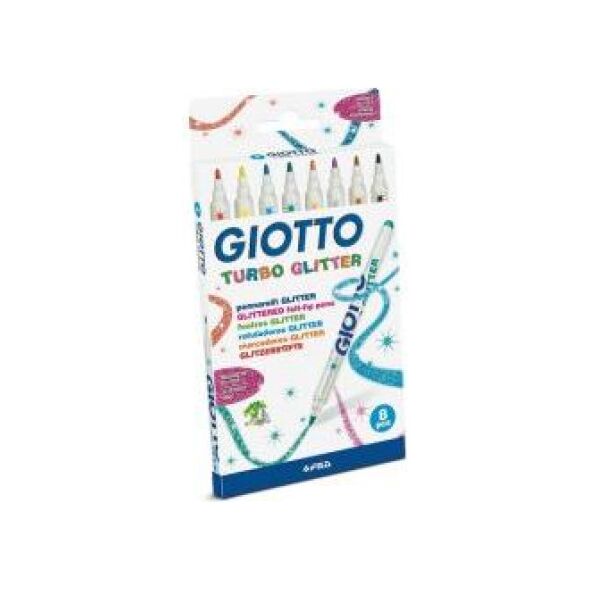 Giotto Flamastry Turbo Glitter 8 kolorów (273980)