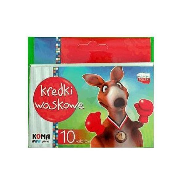 KOMA-PLAST Kredki woskowe 10 kolorĂłw