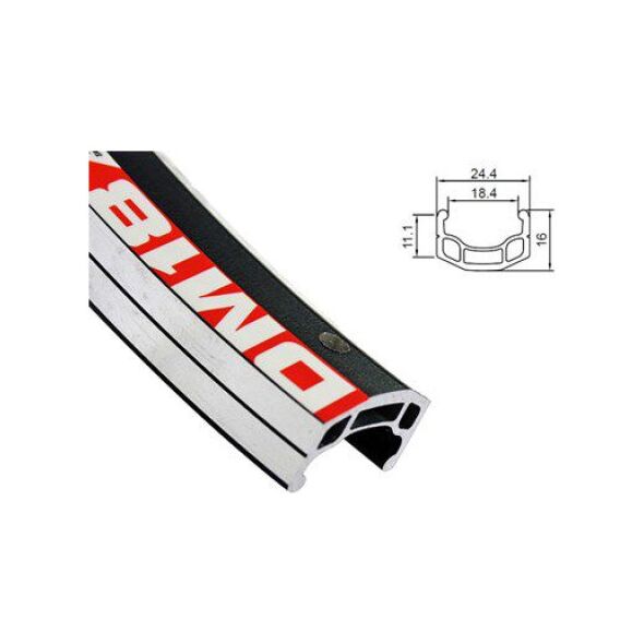Alexrims Obręcz mtb DM18 26"x32otw. bok CNC kapslowana czarna (ALX-DM1832)