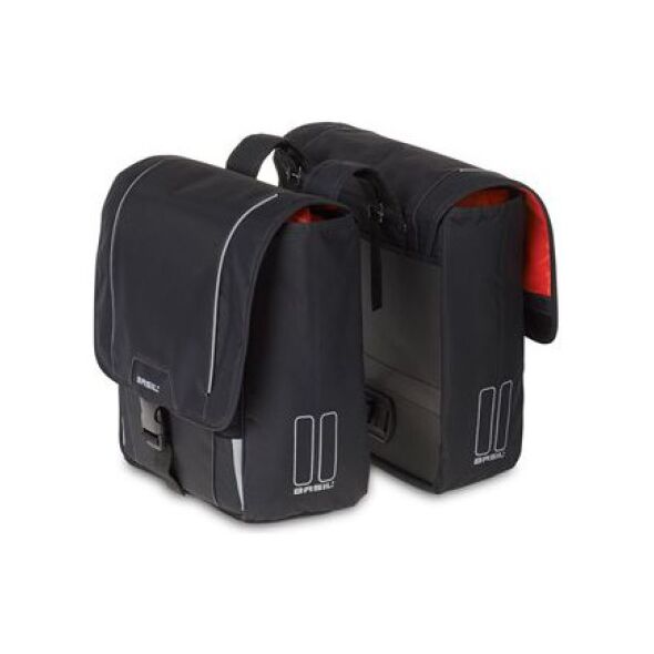 Basil Sakwa miejska podwójna SPORT DESIGN DOUBLE BAG 32L, mocowanie na paski, czarna (BAS-17581)