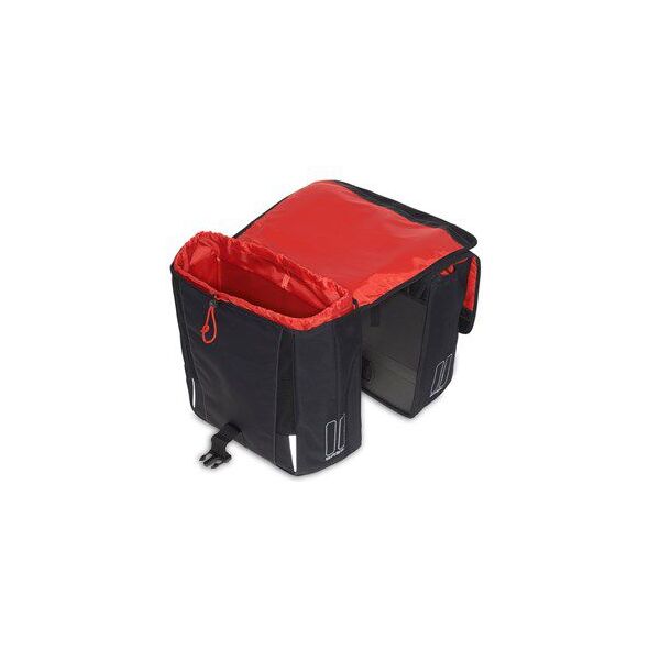 Basil Sakwa miejska podwójna SPORT DESIGN DOUBLE BAG 32L, mocowanie na paski, czarna (BAS-17581)