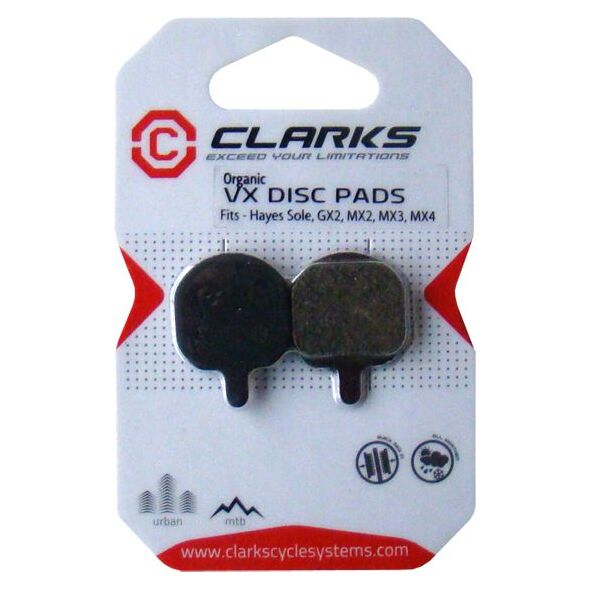 Clarks Okładziny hamulcowe HAYES (Sole, GX2, MX2, MX3, MX4) organiczne