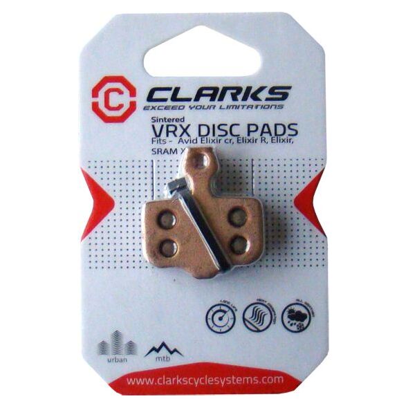 Clarks Okładziny hamulcowe AVID (Elixir 1,3,5, Elixir CR, Elixir R, Sram XX, X0) metaliczne spiekane