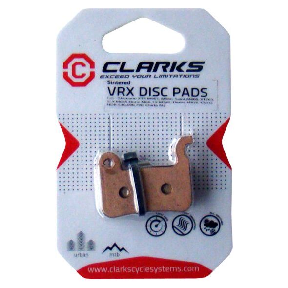 Clarks Okładziny hamulcowe SHIMANO (XTR M965, M966, Saint M800, XT 765, SLX M665, Hone M60, LX M585, Deore M535) metaliczne spiekane