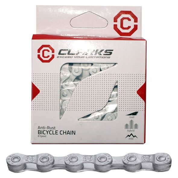Clarks Łańcuch rowerowy YBN CL8 RB SHIMANO CAMPAGNOLO SRAM (8 Biegów, 1/2"x3/32", 116ogniw, 7.1mm, spinka do łańcucha) Antykorozyjny