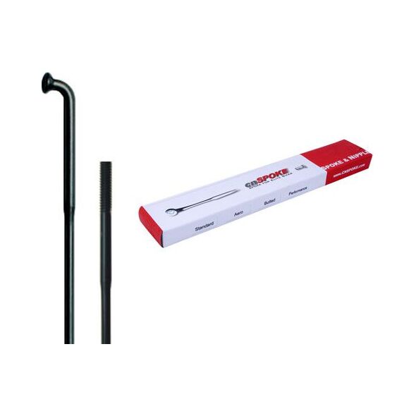 Cn Spoke Szprychy DB454 2.0-1.8-2.0 stal nierdzewna 256mm czarne + nyple 144szt.