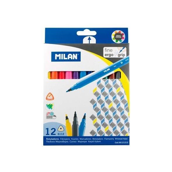 Milan Flamastry trĂłjkÄ…tne 12 kolorĂłw