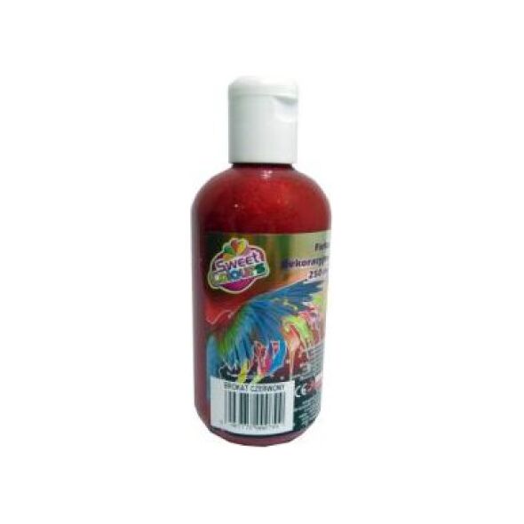 Otocki Farba dekoracyjna brokatowa 250 ml czerwona