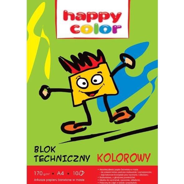 Happy Color Blok techniczny A4 10k kolorowy