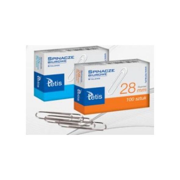 Tetis Spinacze biurowe stalowe 25 mm 100szt