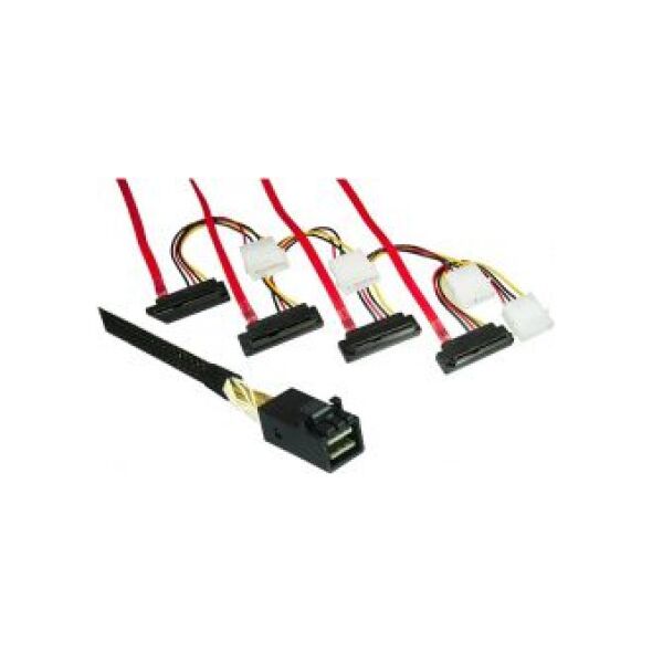 MAG SFF 8482 - SFF-8643, 0.75m, Czerwony (SAS-43FNL-PW-75)