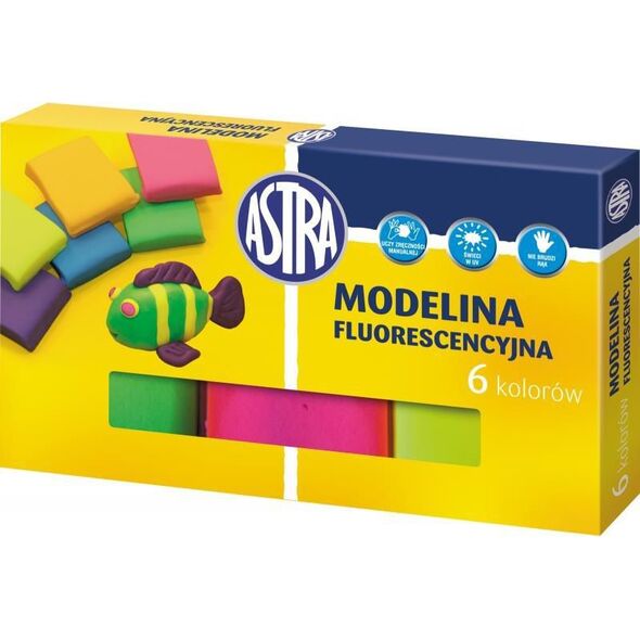 Astra Modelina fluorescencyjna 6 kolorów